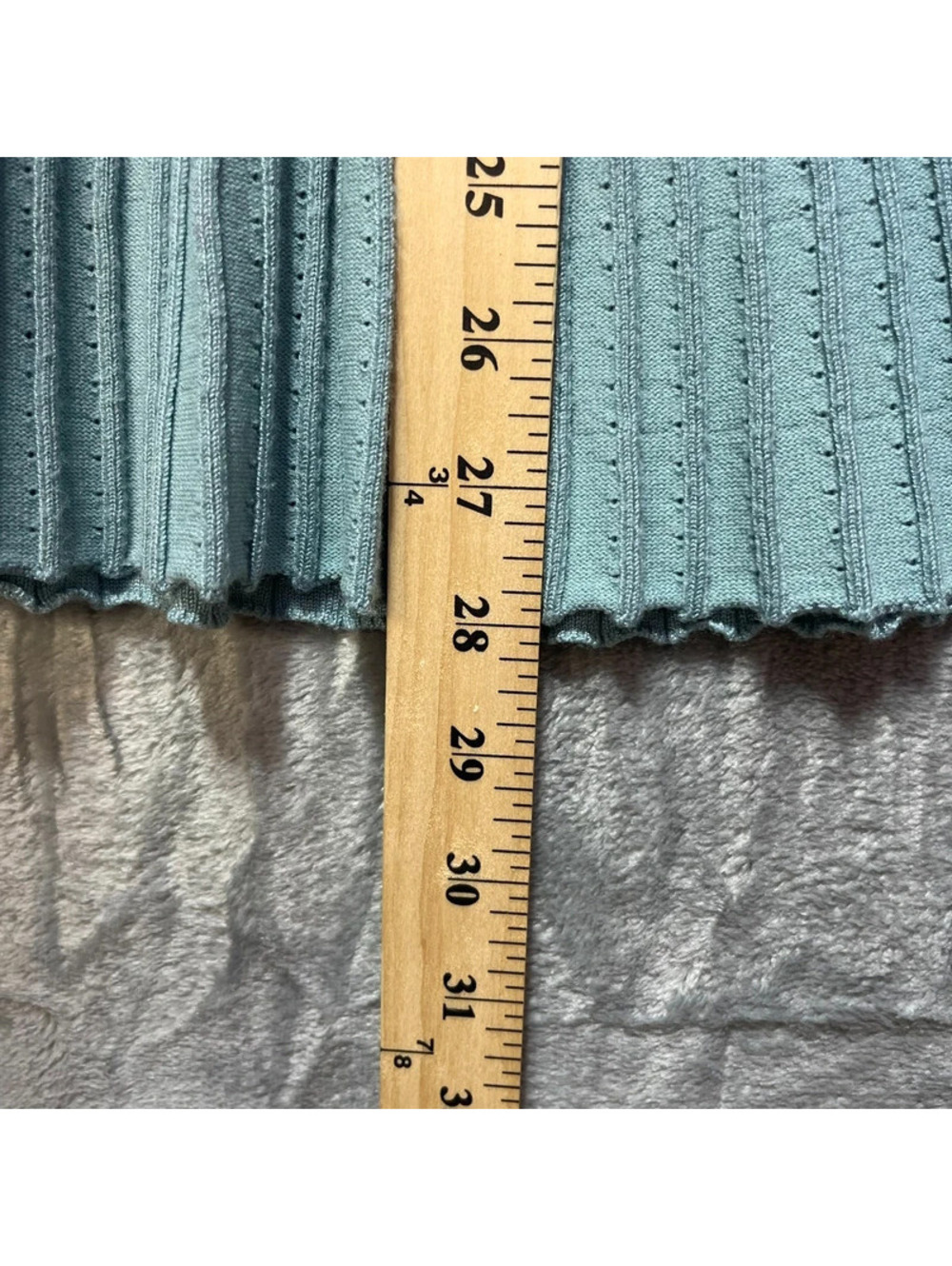 Chelsea & Theodore Women's Ribbed Knit Sweater Dress Light Blue Large - Picture 5 of 5